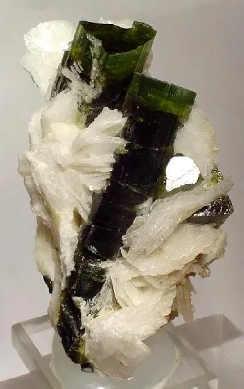 Elbaite, Albite (Var: Cleavelandite) image