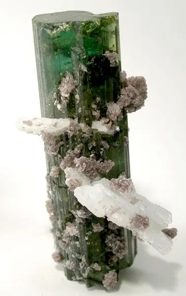 Elbaite, Albite (Var: Cleavelandite), Lepidolite - image 1