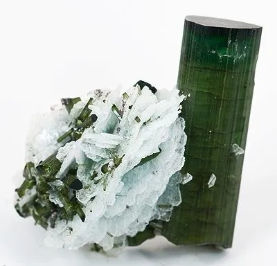 Elbaite, Albite (Var: Cleavelandite), Lepidolite - image 1