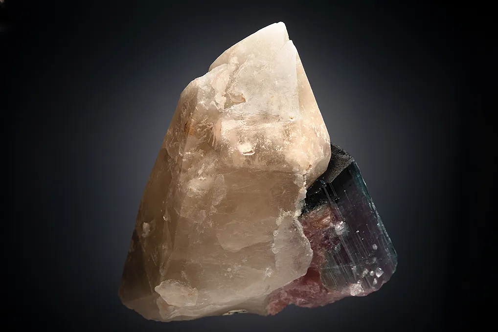 Elbaite "Blue Cap" with Quartz - image 3
