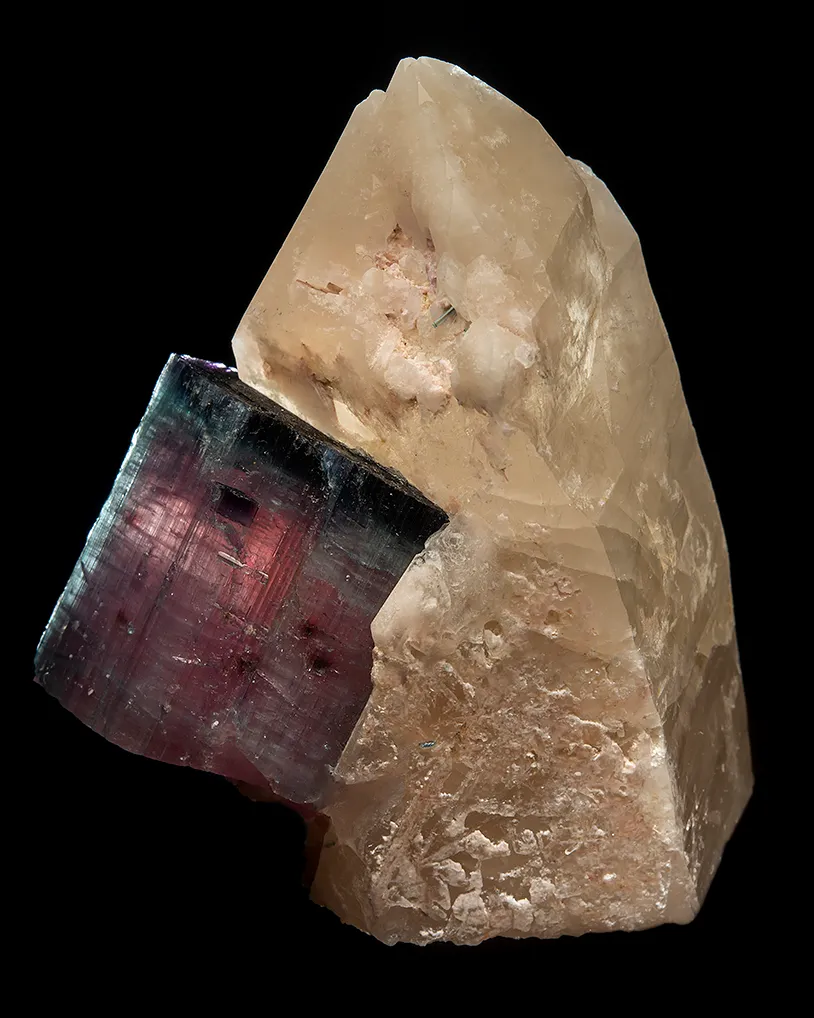 Elbaite "Blue Cap" with Quartz image