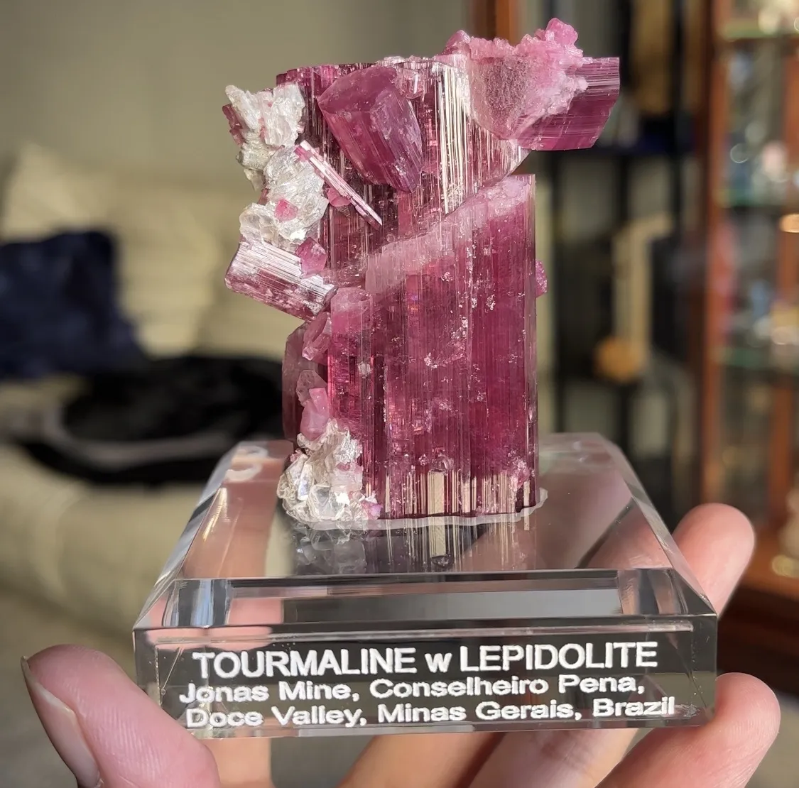 Elbaite, Lepidolite, Tourmaline from Brazil, Minas Gerais, Conselheiro Pena, Jonas Mine - image 1