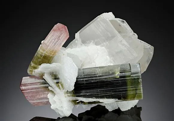 Elbaite on Albite image