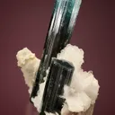 Elbaite on Albite var. Cleavelandite - image 4