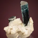 Elbaite on Albite var. Cleavelandite - image 3