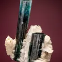 Elbaite on Albite var. Cleavelandite - image 1