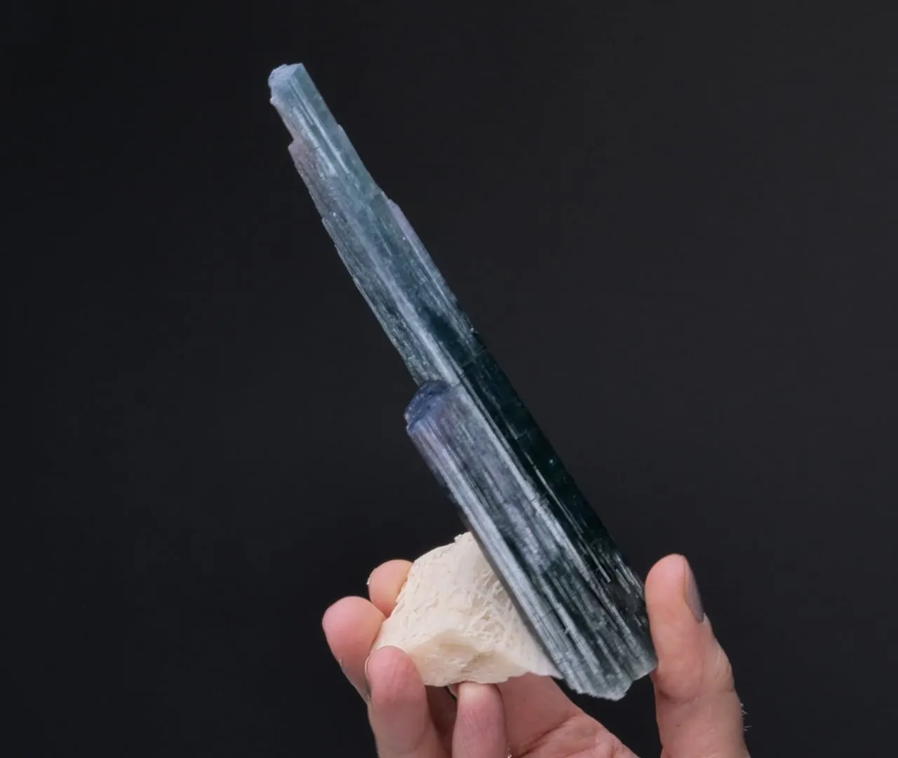 Elbaite on Feldspar - image 2