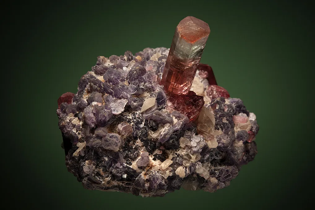 Elbaite on Lepidolite (repaired) - image 3
