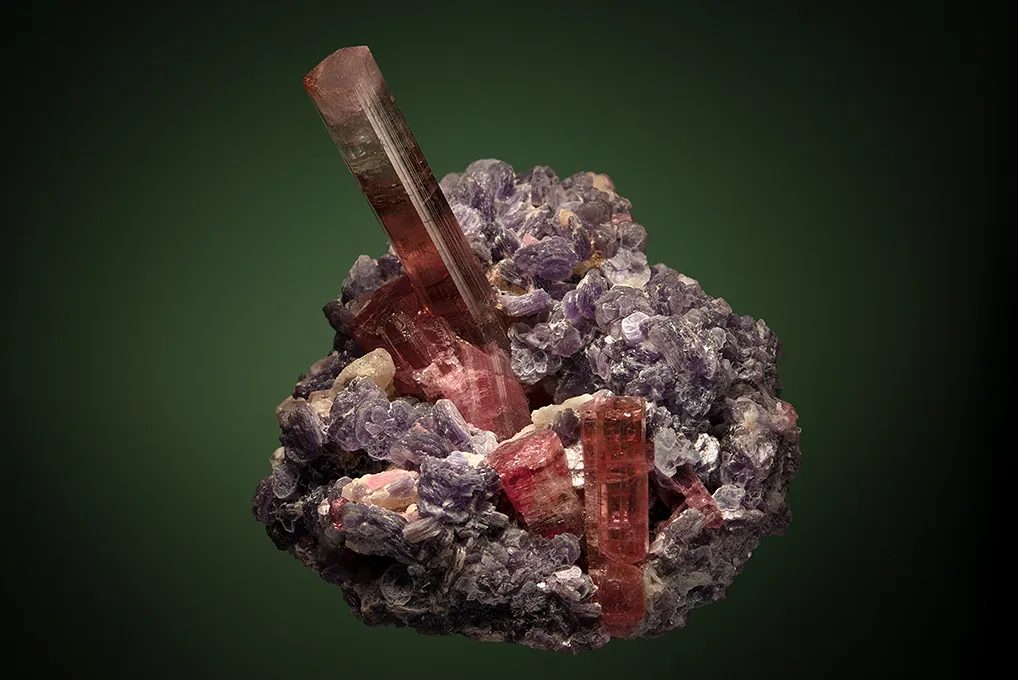 Elbaite on Lepidolite (repaired) - image 4