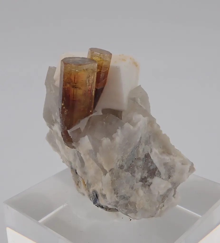 Elbaite on matrix of Feldspar - image 4