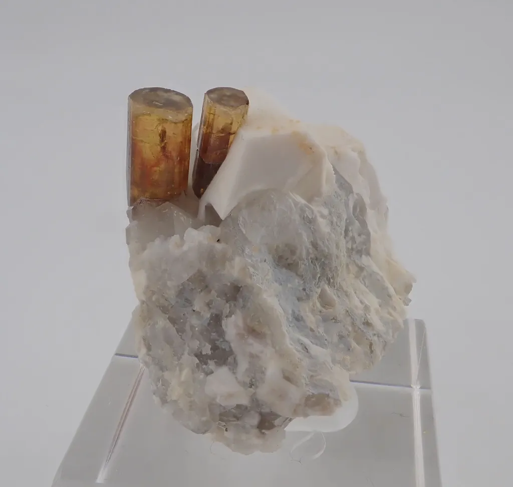 Elbaite on matrix of Feldspar - image 3