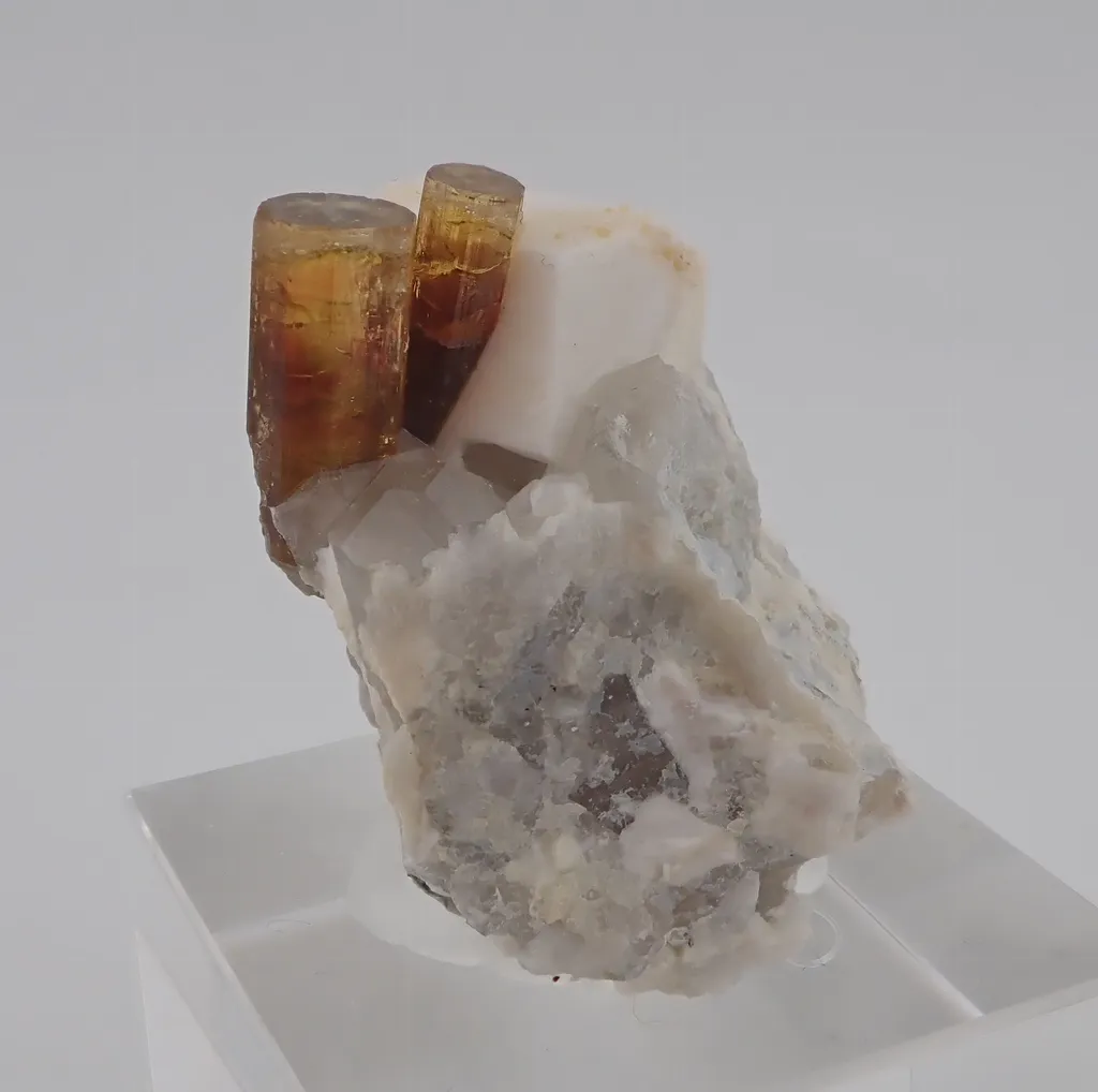 Elbaite on matrix of Feldspar - image 2