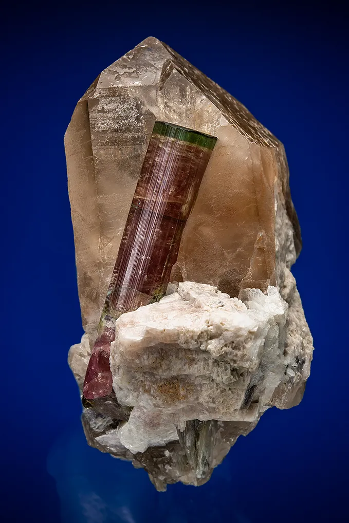 Elbaite on Quartz image