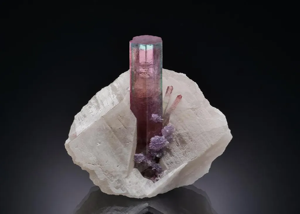 Elbaite on Quartz image