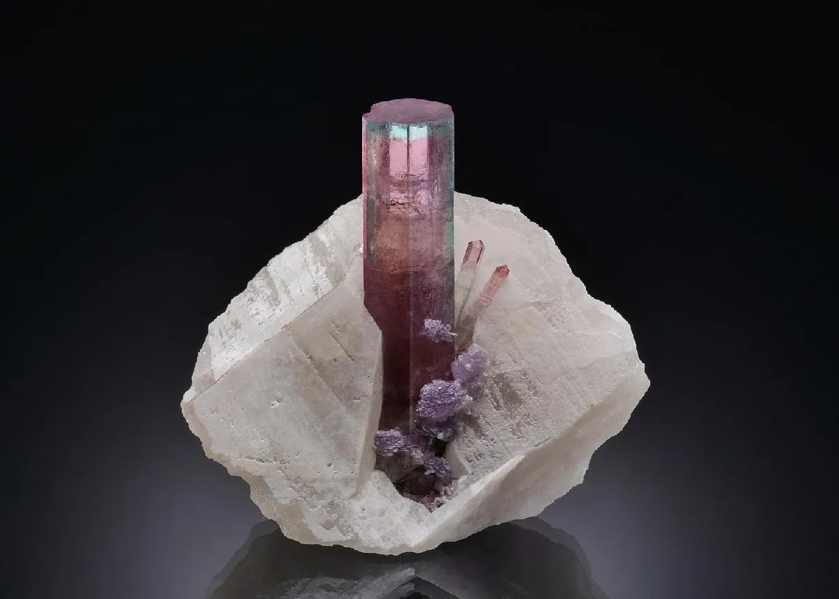 Elbaite on Quartz - image 1