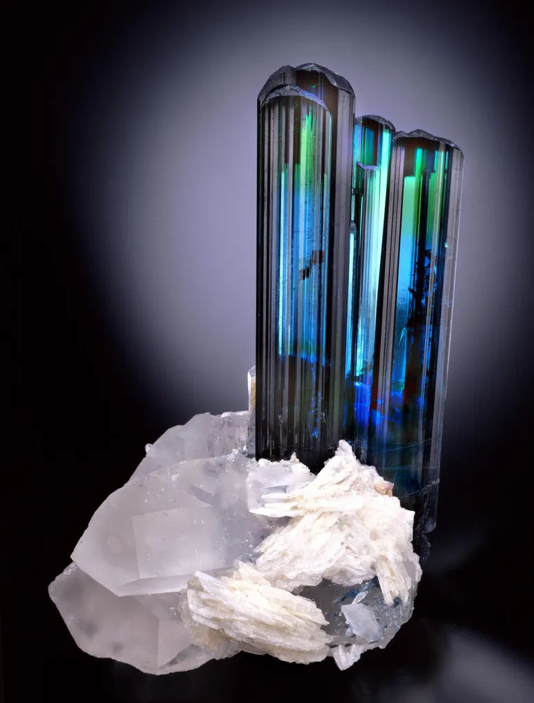 Elbaite on Quartz image
