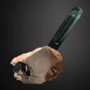 Elbaite on Quartz and Albite var. Cleavelandite (repaired) - image 3