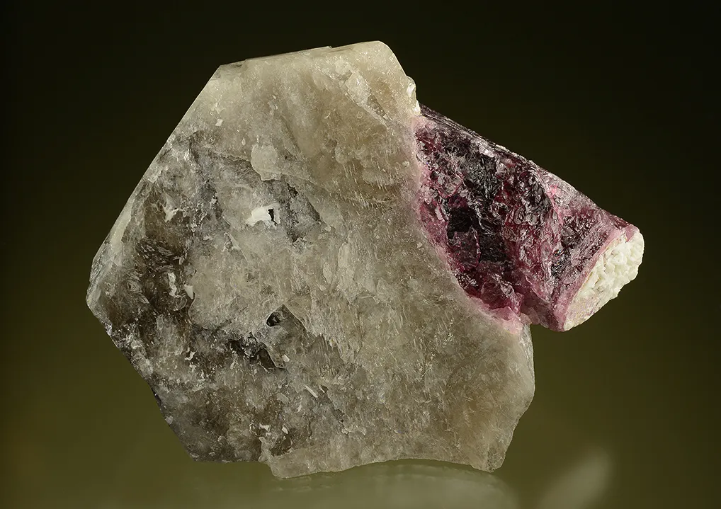 Elbaite on Quartz var. Smoky - image 3