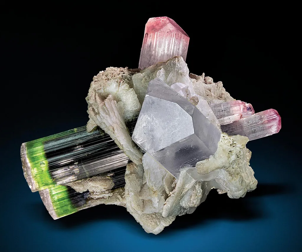 Elbaite, Quartz, Albite image