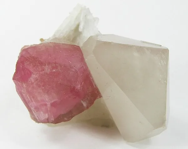 Elbaite, Quartz, Albite (Var: Cleavelandite) image