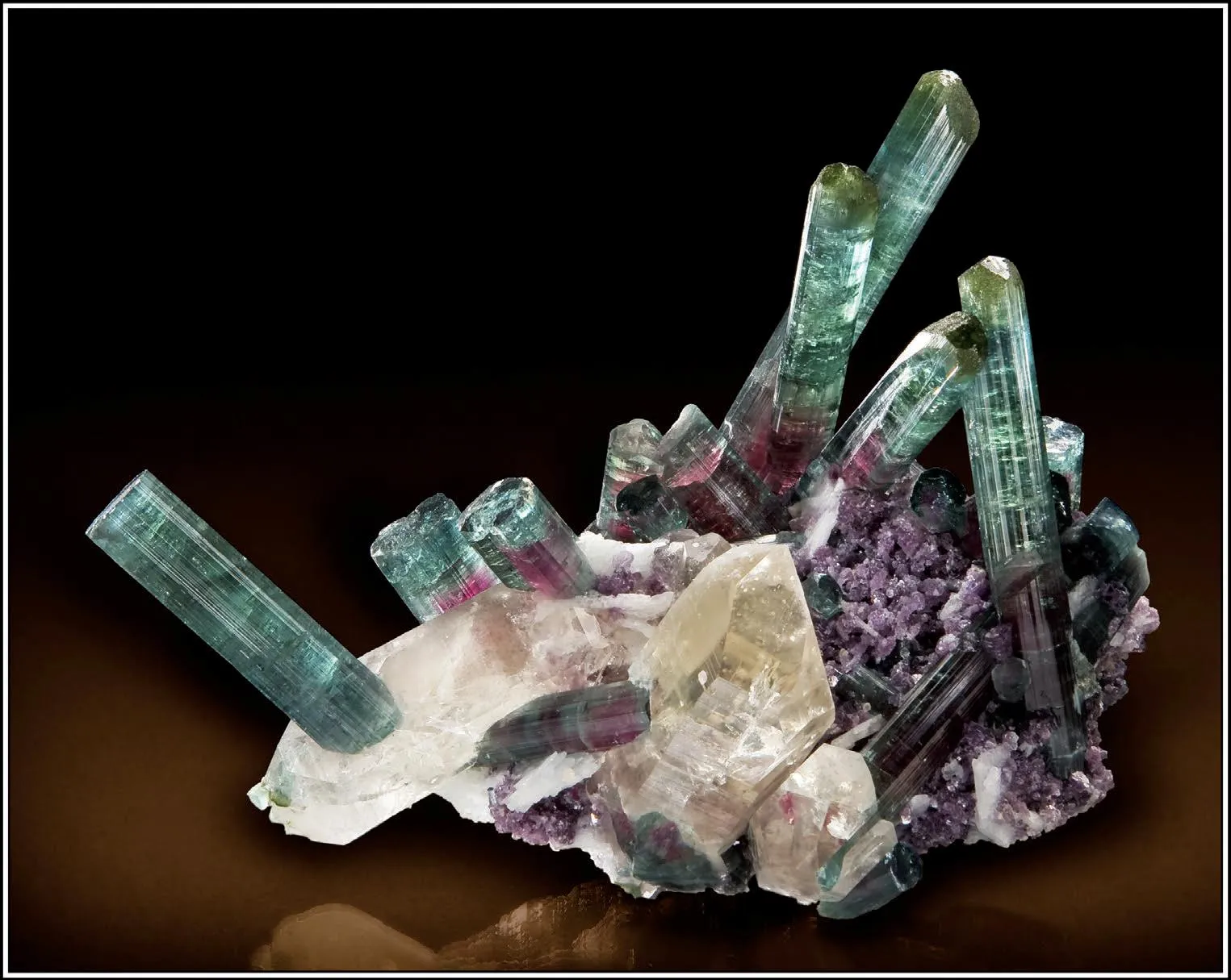 Elbaite, Quartz, Lepidolite - image 1