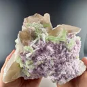 Elbaite quartz lepidolite on matrix specimen - image 1