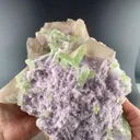 Elbaite quartz lepidolite on matrix specimen - image 4