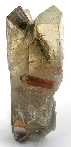 Elbaite, Quartz (Var: Citrine) image