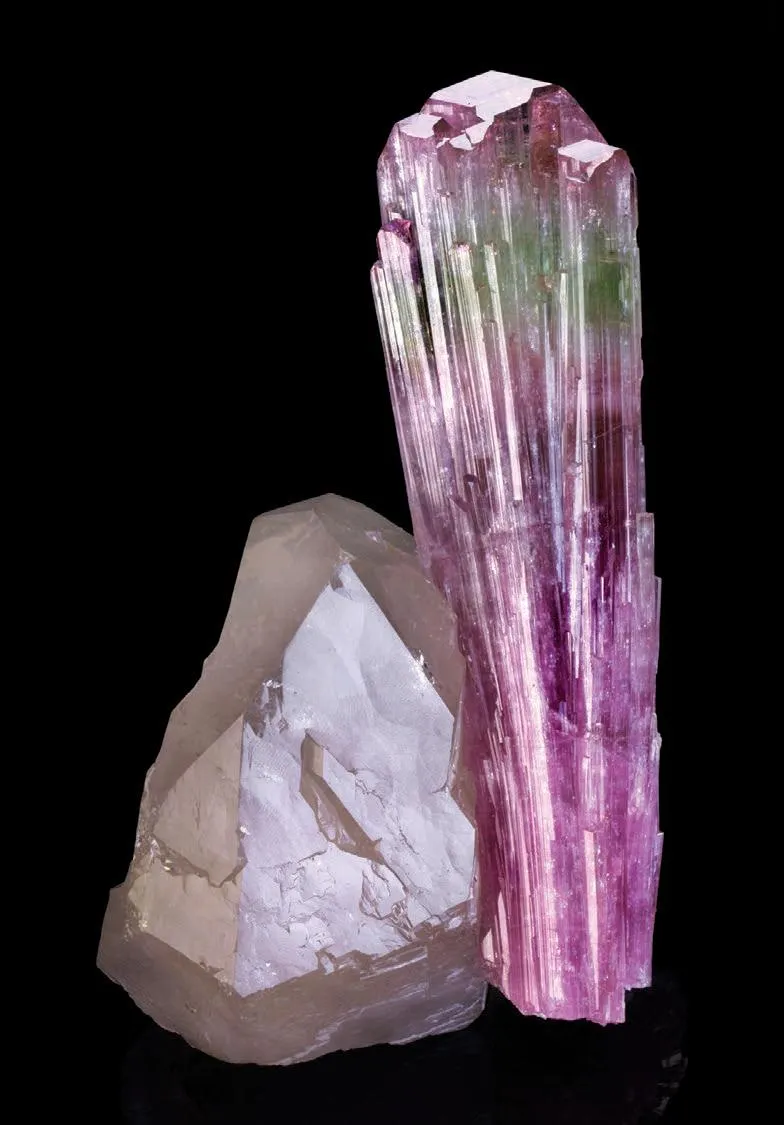 Elbaite, Smoky Quartz - image 1