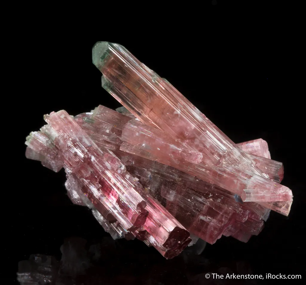 Elbaite Tourmaline (1967 pocket!) - illustrated image