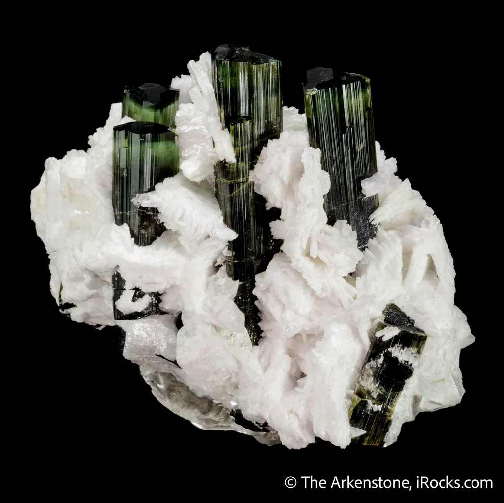 Elbaite Tourmaline and Lepidolite in Cleavelandite image