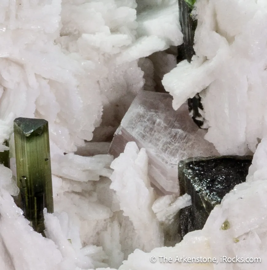 Elbaite Tourmaline and Lepidolite in Cleavelandite - image 6