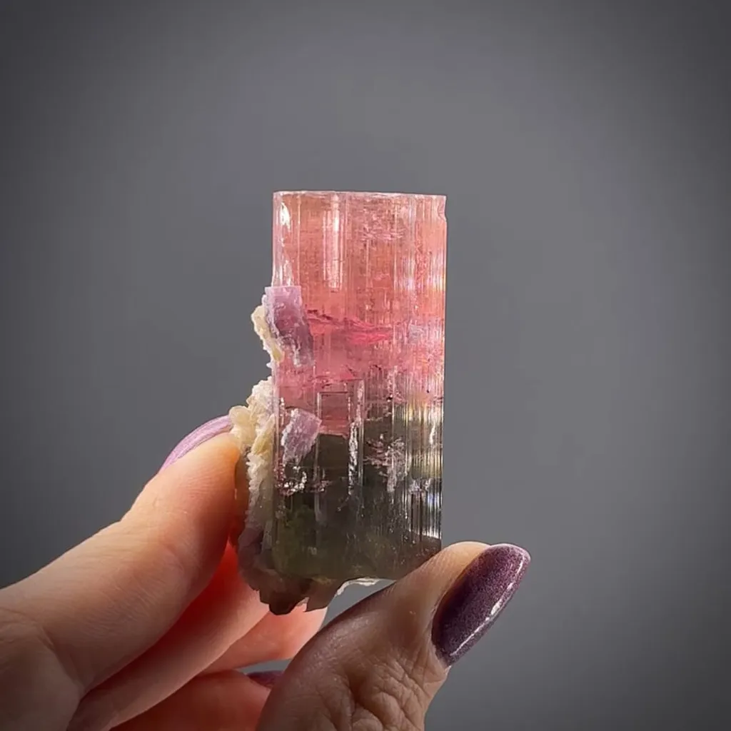 Elbaite Tourmaline and Stilbite - image 2