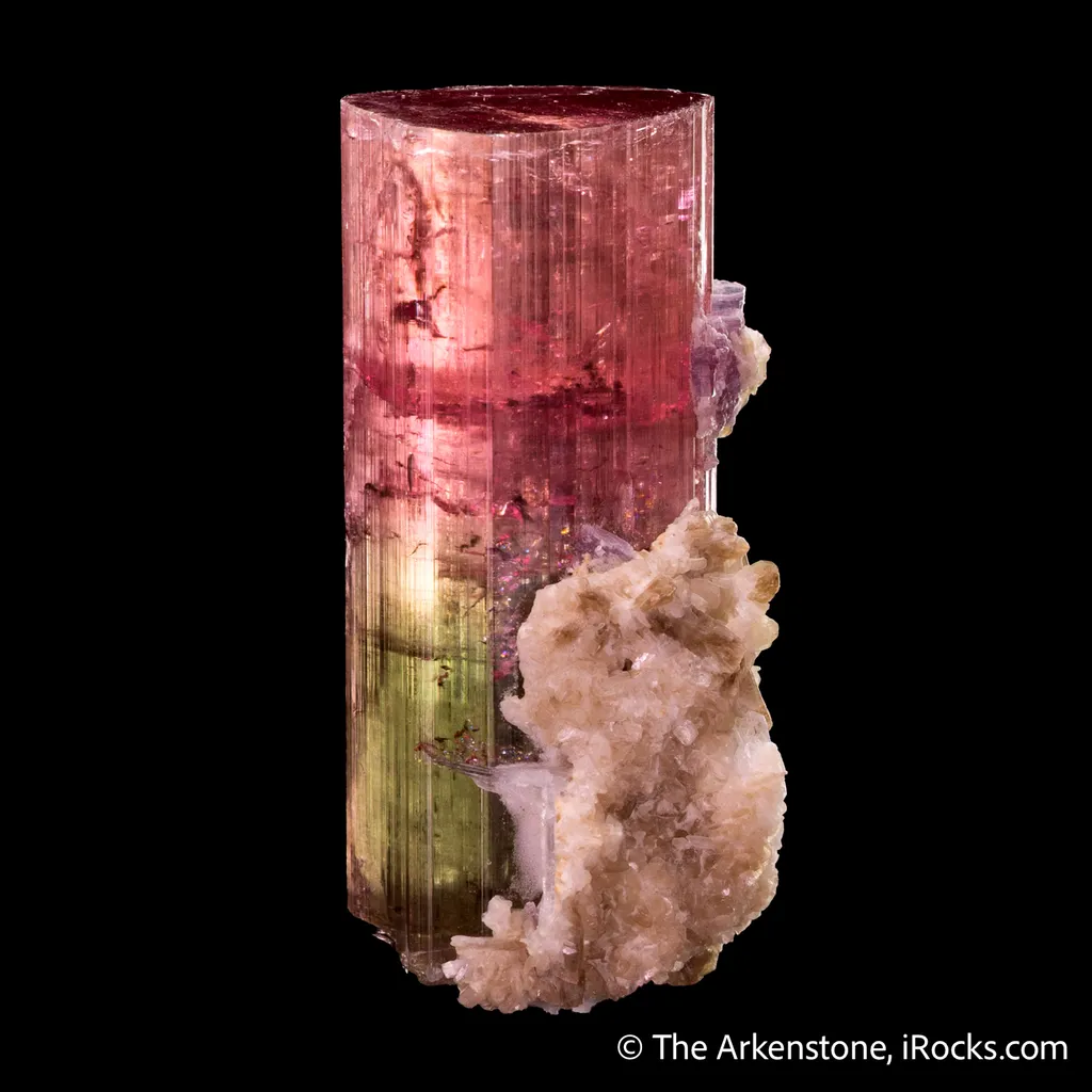 Elbaite Tourmaline and Stilbite image