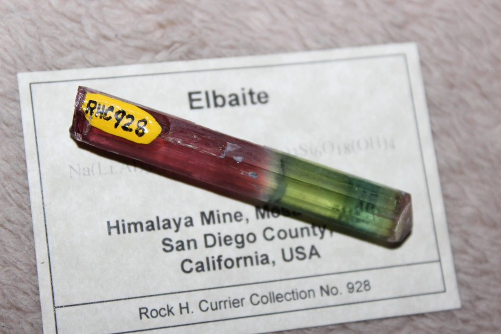 Elbaite Tourmaline from Himalaya Mine, San Diego Co, California USA image