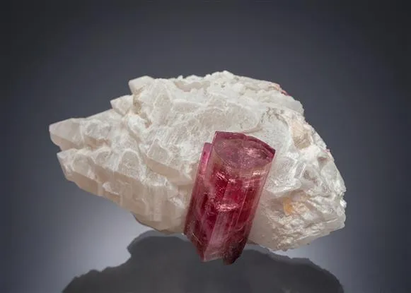 Elbaite - Tourmaline on Quartz image