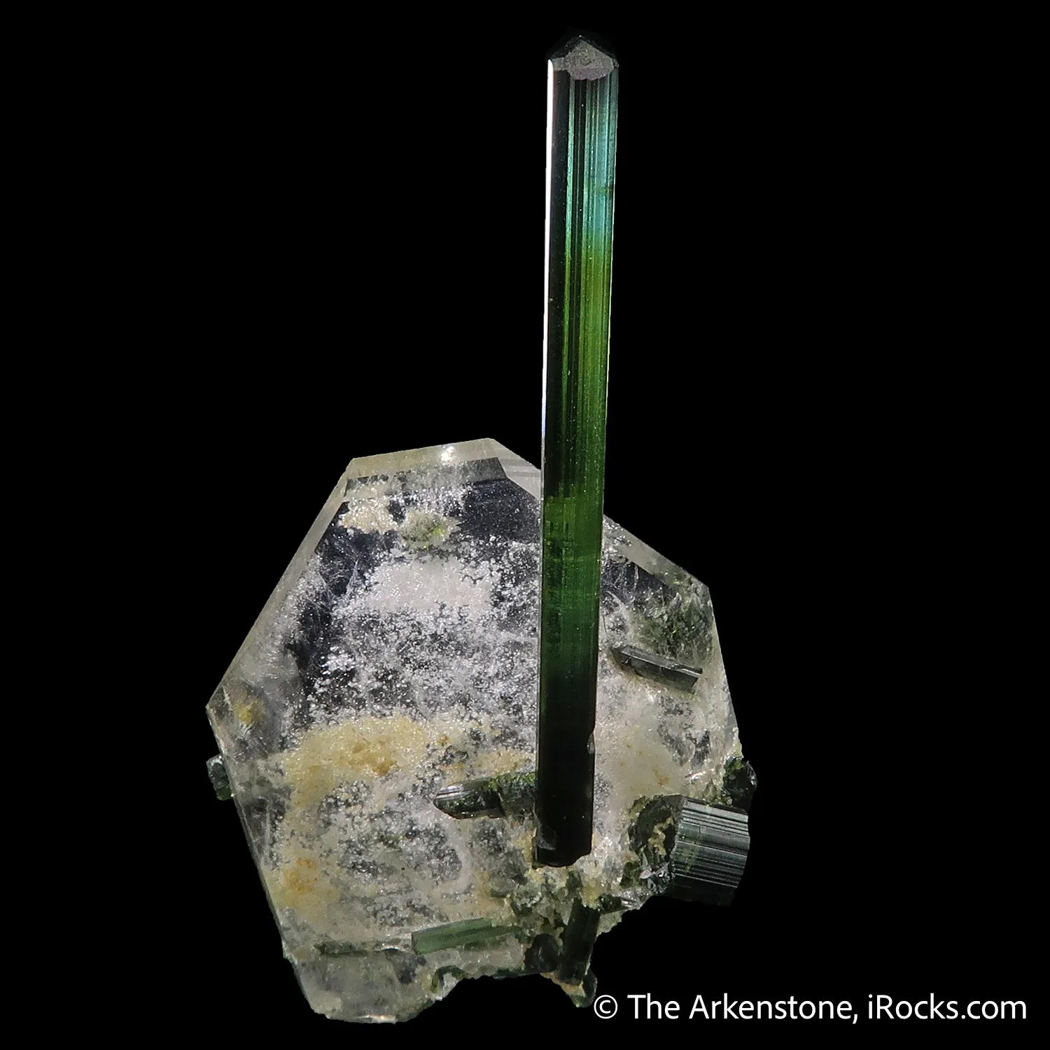 Elbaite Tourmaline on Quartz - image 1