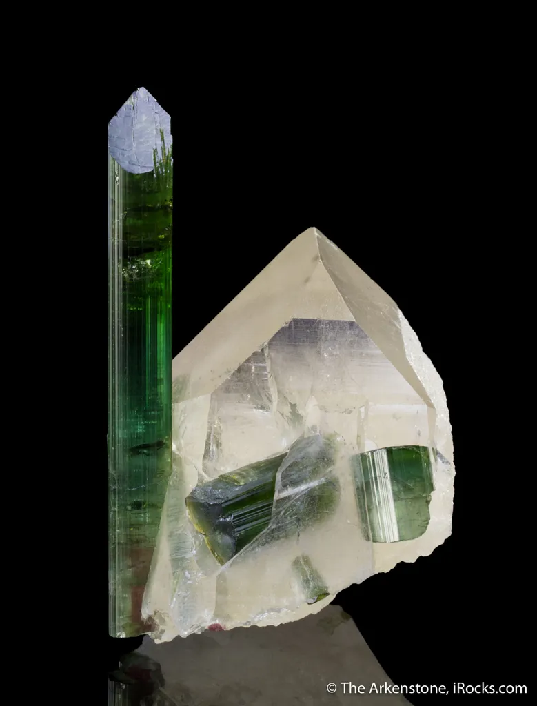 Elbaite Tourmaline, on Quartz - image 3