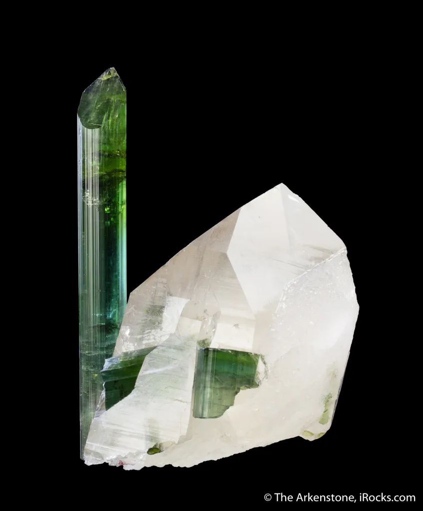 Elbaite Tourmaline, on Quartz - image 4