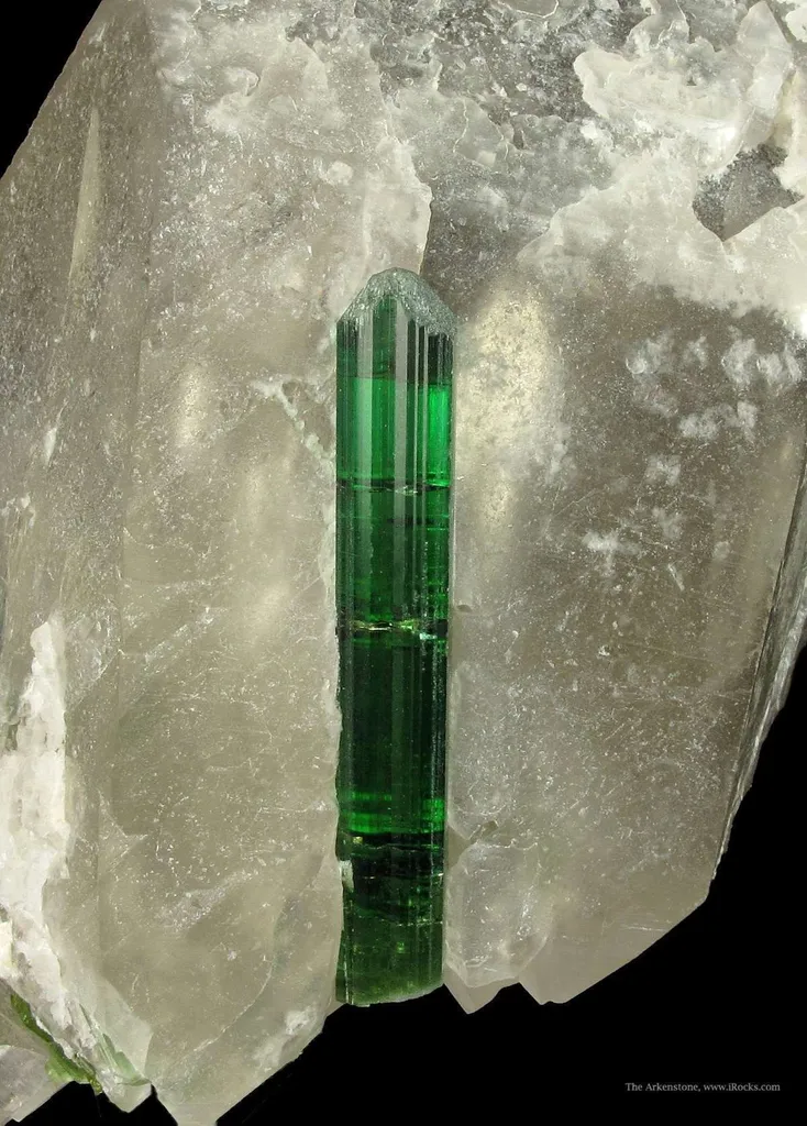Elbaite Tourmaline on Quartz (Floater) - image 4