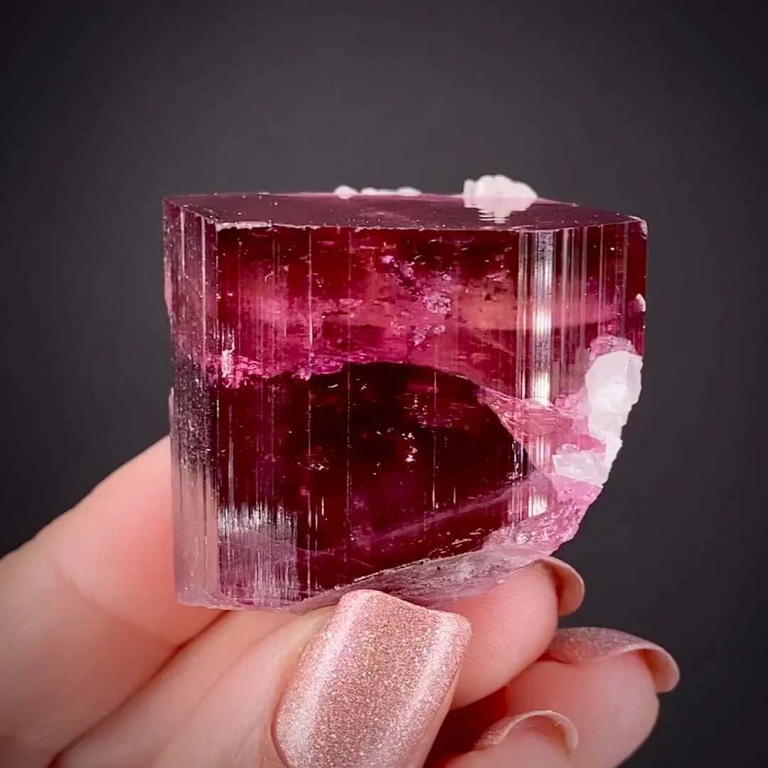 Elbaite Tourmaline var. Rubellite with Albite - image 2