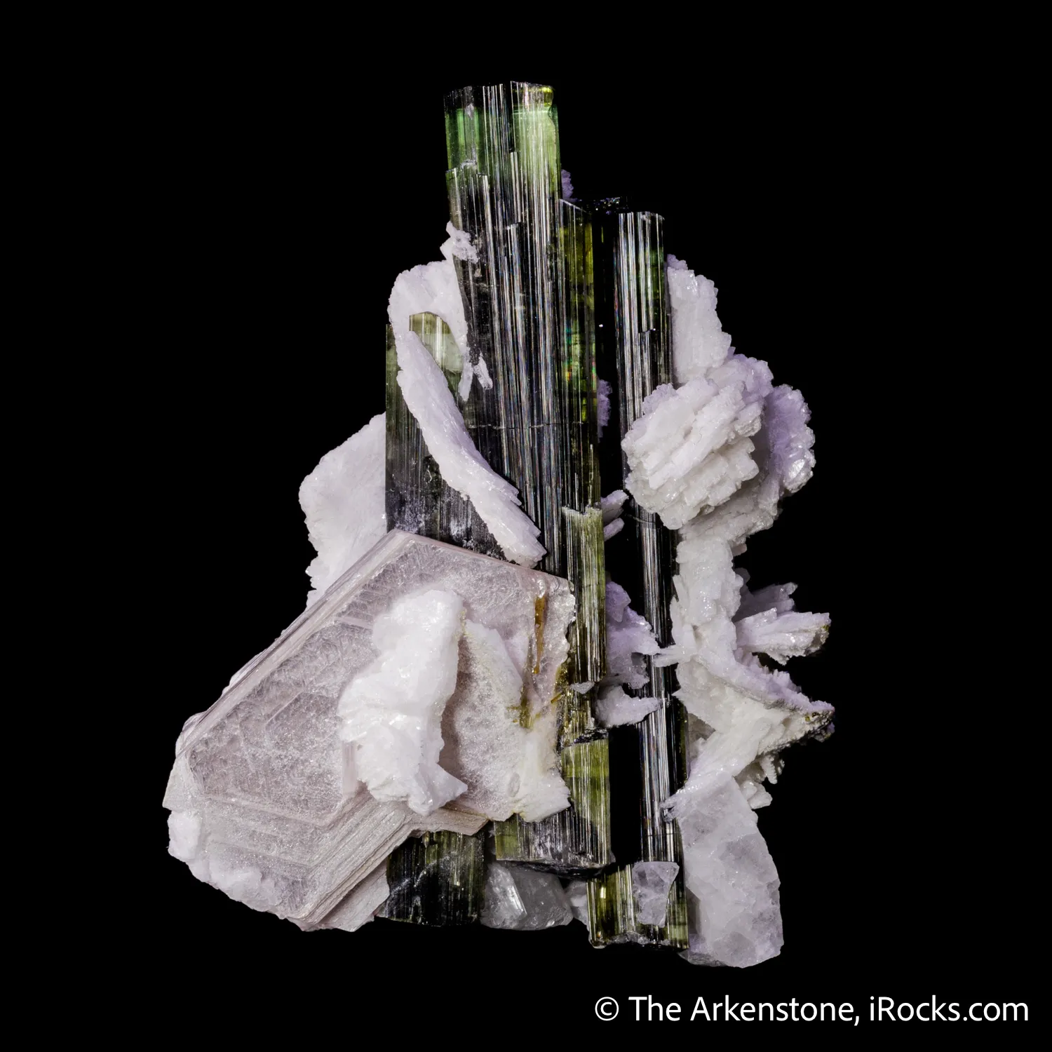Elbaite Tourmaline with Lepidolite in Cleavelandite - image 6