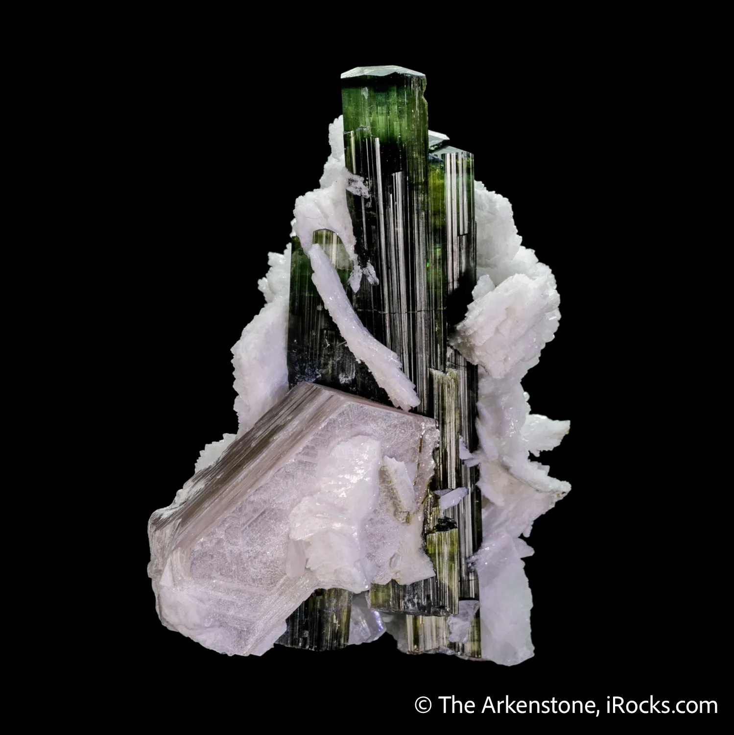 Elbaite Tourmaline with Lepidolite in Cleavelandite - image 1