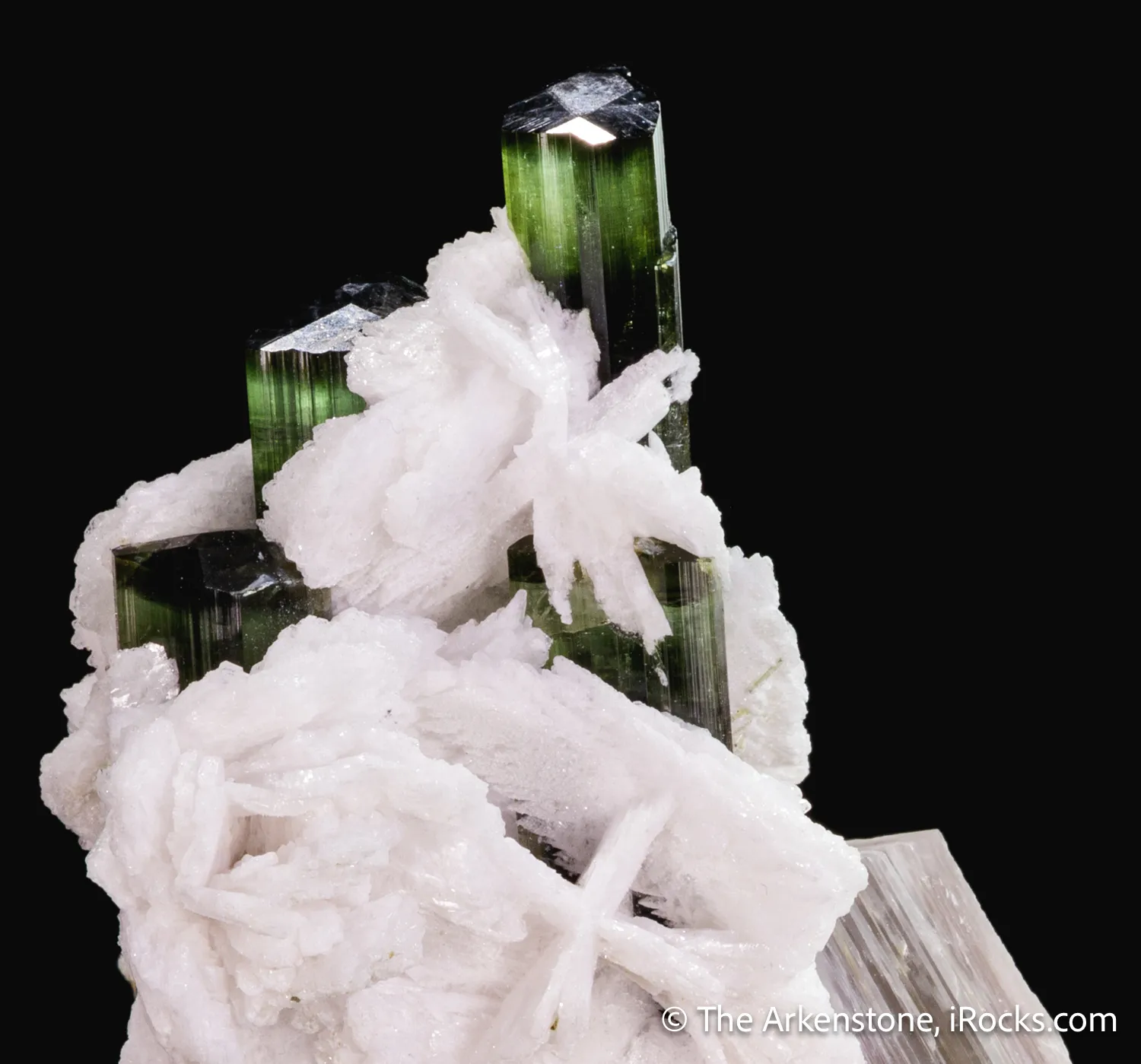 Elbaite Tourmaline with Lepidolite in Cleavelandite - image 5