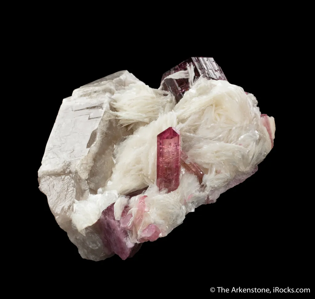 Elbaite Tourmaline with Muscovite and Quartz - image 2