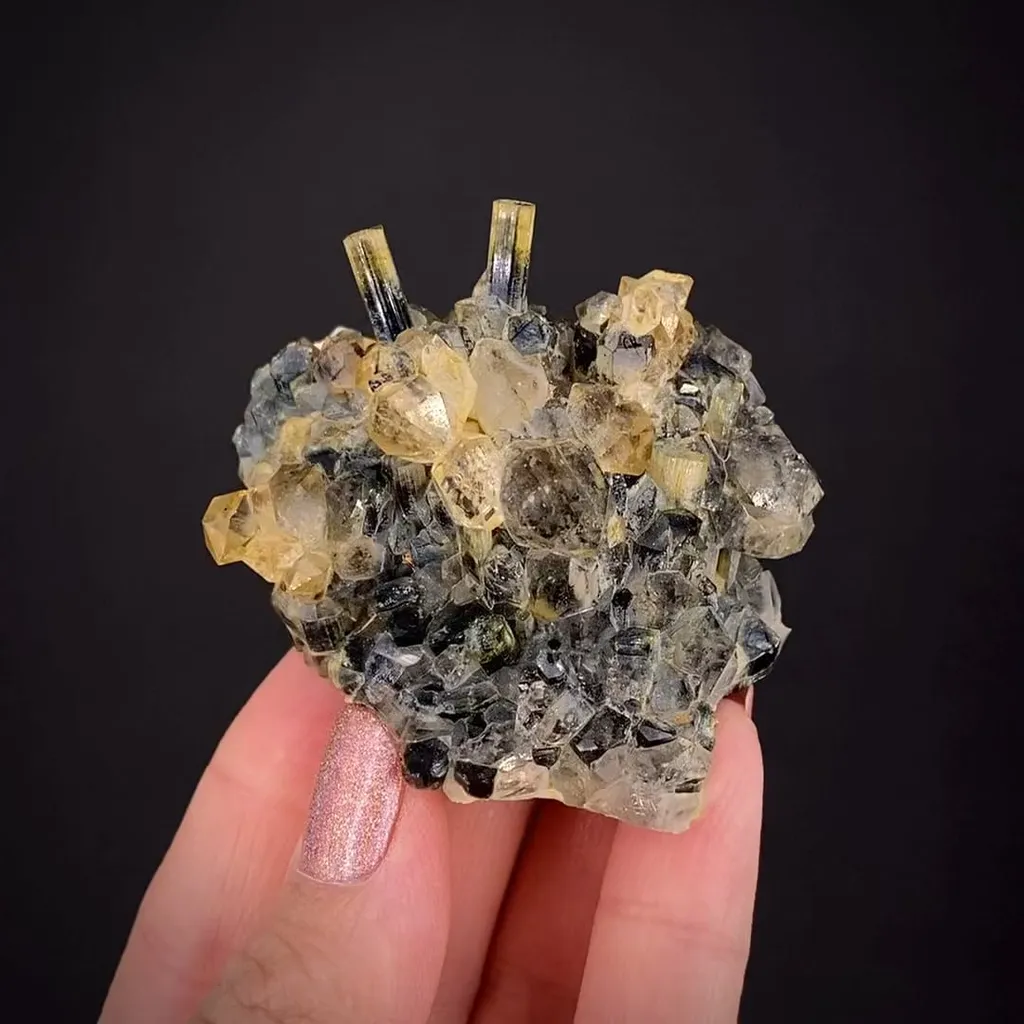 Elbaite Tourmaline with Quartz image