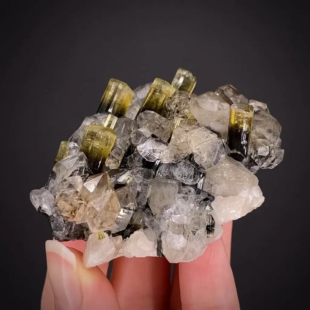 Elbaite Tourmaline with Quartz image
