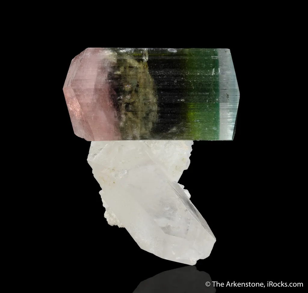 Elbaite Tourmaline with Quartz and Albite image