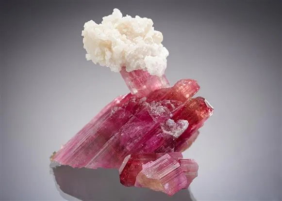 Elbaite - Tourmaline with Quartz and HYALITE image