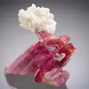 Elbaite - Tourmaline with Quartz and HYALITE - image 1